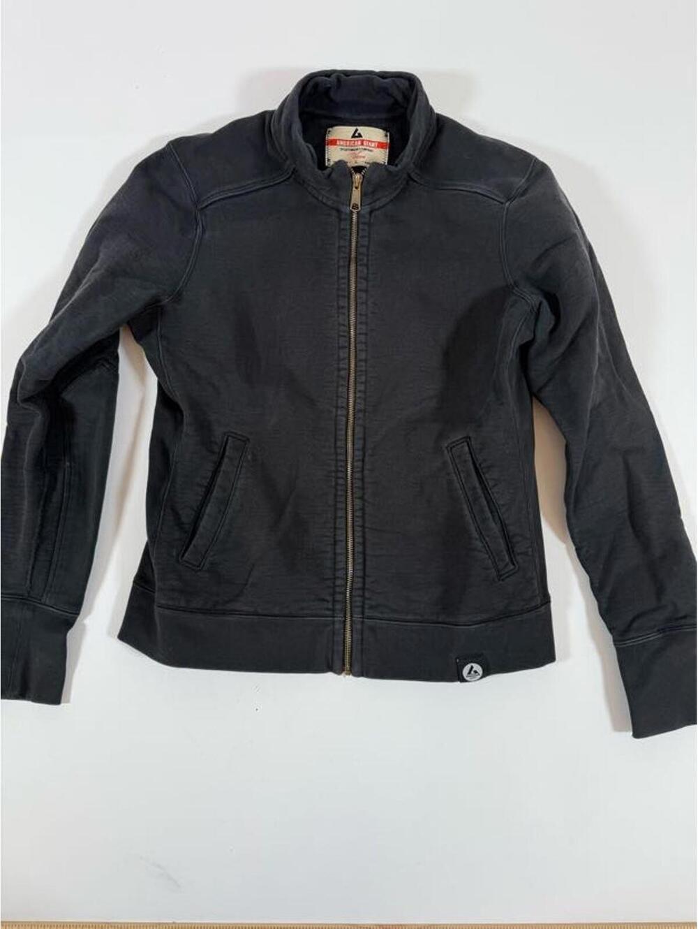 American Giant Women's Black Full Zip Jacket L Made in USA